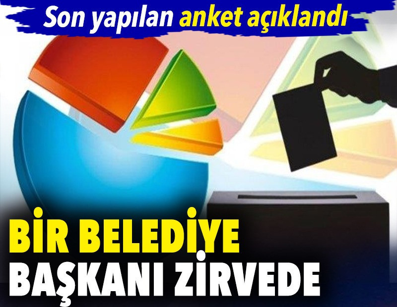 Son yapılan anket açıklandı. Bir belediye başkanı zirvede