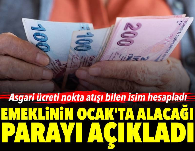 Emeklinin Ocak'ta alacağı parayı açıkladı: Asgari ücreti nokta atışı bilen isim hesapladı