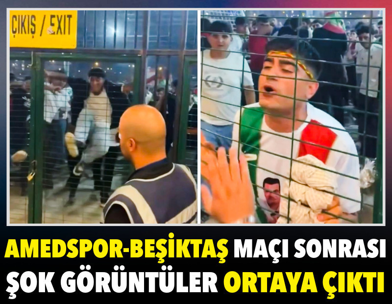 Amedspor-Beşiktaş maçı sonrası şok görüntüler ortaya çıktı