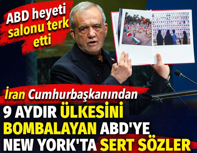 9 aydır bombalanan İran’ın Cumhurbaşkanı New York’ta konuştu. ABD heyeti salonu terk etti