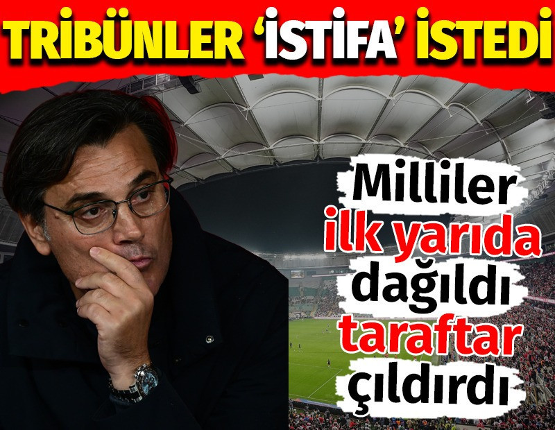 Milli maçta tribünler 'istifa' diye inliyor. 26 dakikada 3 oldu