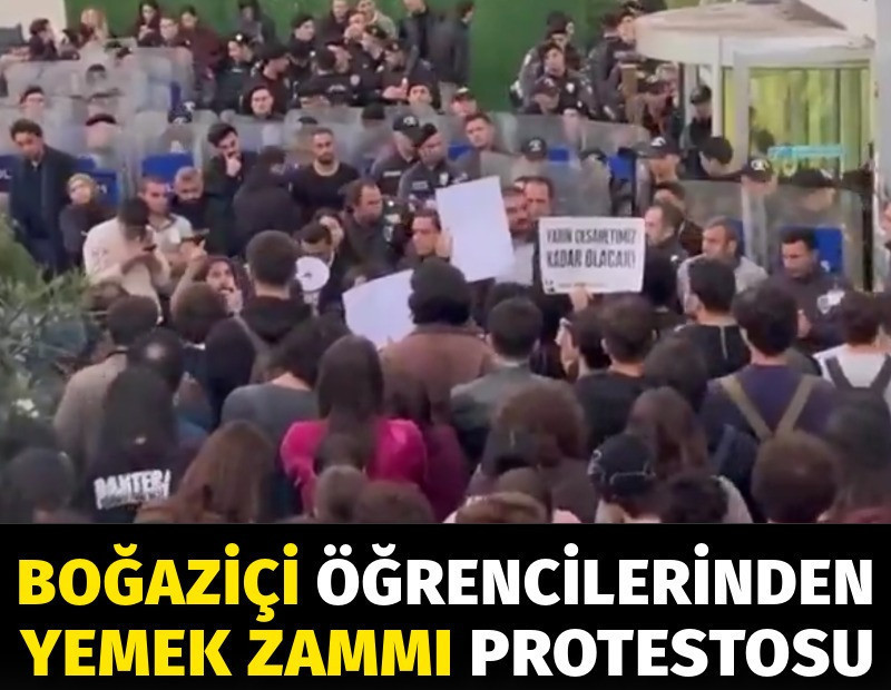 Boğaziçi öğrencileriden yemek zammı protestosu