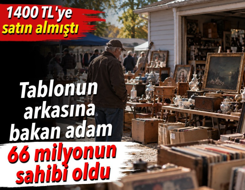 Tablonun arkasına bakan adam 66 milyonun sahibi oldu. 1400 TL'ye satın almıştı