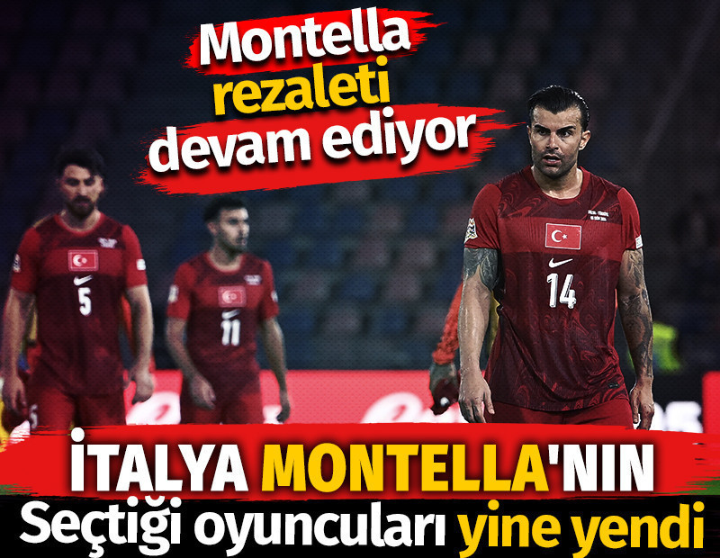 İtalya Montella'nın seçtiği oyuncuları yine yendi. 4'te 0'lık performans