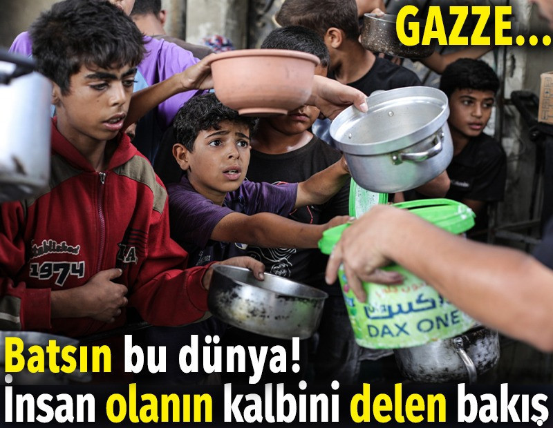 Gazze'de insan olanın kalbini delen bakış... Batsın bu dünya!