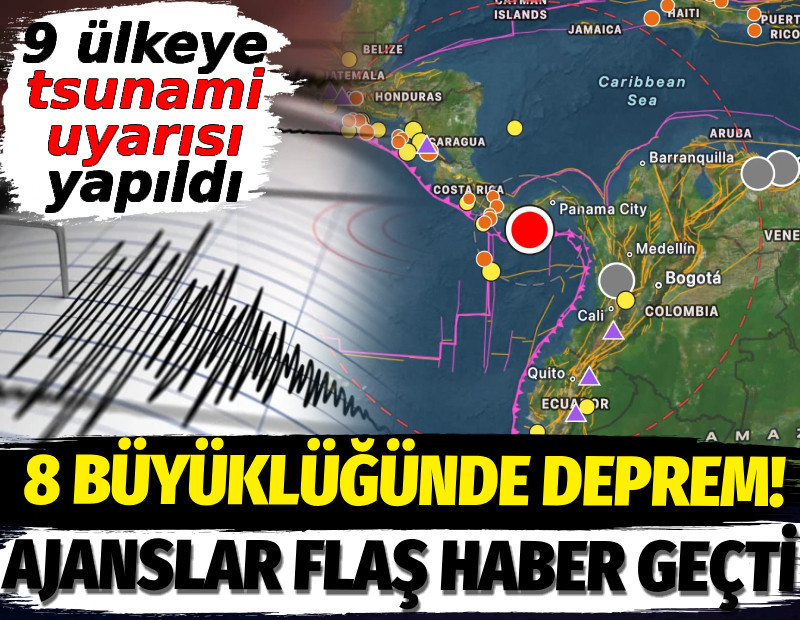 8 büyüklüğünde deprem! Bölgeden haber gelmiyor. Ajanslar flaş haber olarak geçti