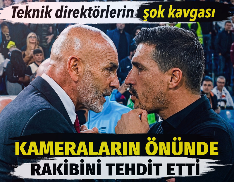 Kameraların önünde rakibini tehdit etti. Teknik direktörlerin şok kavgası