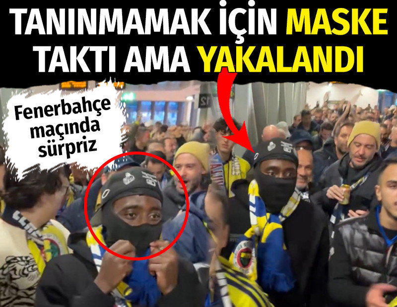 Fenerbahçeli taraftarların arasındaki kar maskeli kişi tanıdık çıktı