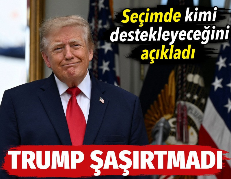 Trump şaşırtmadı. Seçimde kimi destekleyeceğini açıkladı