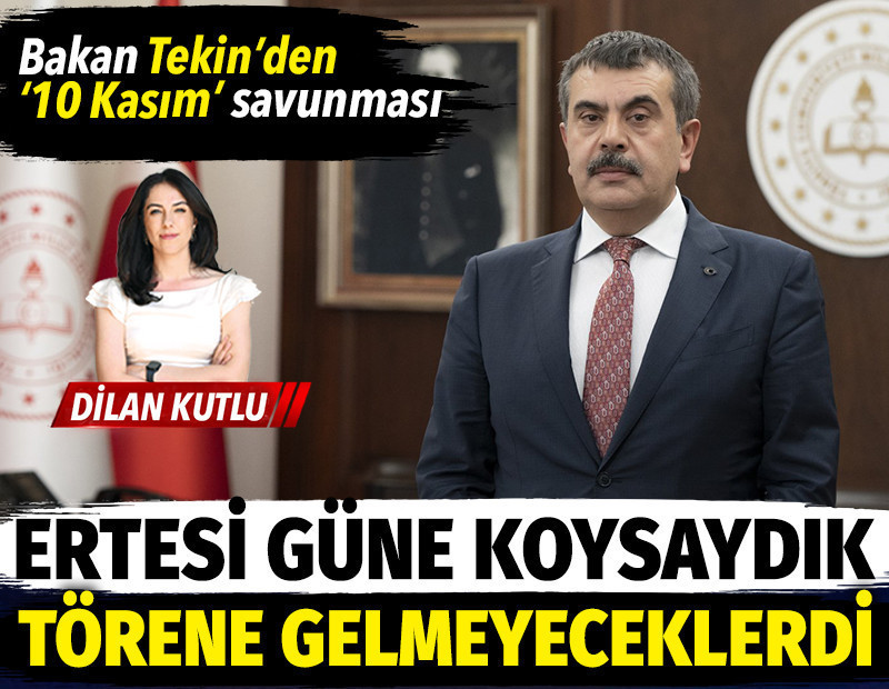 10 Kasım’da okullarda sınav yapılmasına Bakan Tekin’den ilginç savunma: Sınav olmasa çocuklar törene gelmeyeceklerdi
