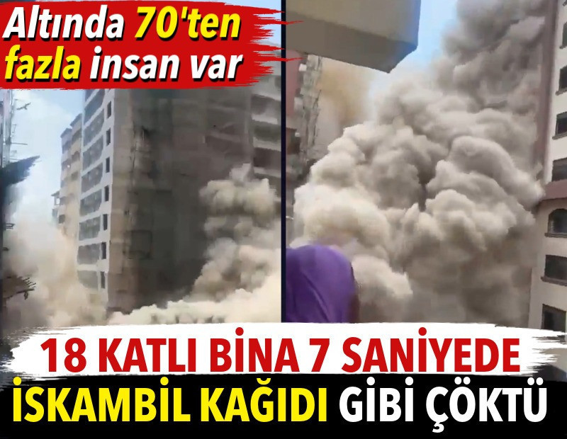 Kenya'da 18 katlı bina 7 saniyede iskambil kağıdı gibi çöktü. Altında 70'ten fazla insan var