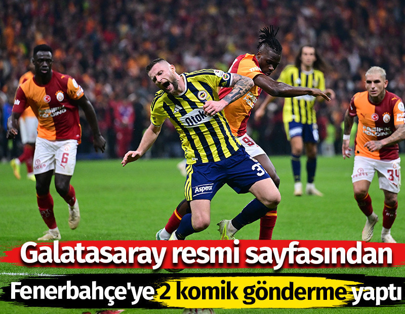 Galatasaray resmi sayfasından Fenerbahçe'ye 2 komik gönderme yaptı