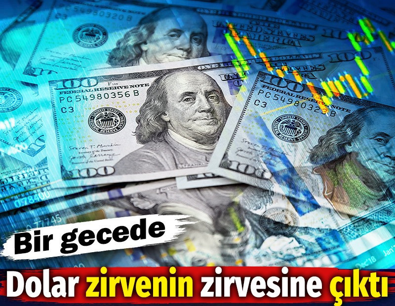 Dolar zirvenin zirvesine çıktı. Bir gecede çıktı