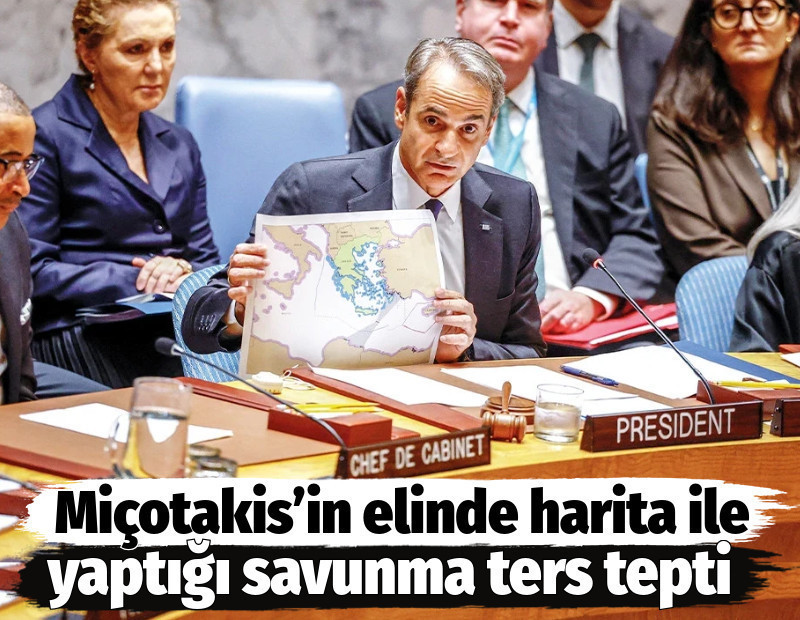 Miçotakis’in elinde harita ile yaptığı savunma ters tepti