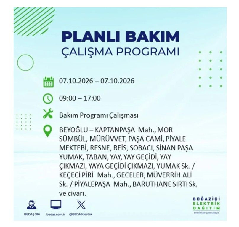 İstanbul’un 25 ilçesi bugün karanlığa gömülecek. İlçe ilçe saat saat duyuruldu - Resim: 22
