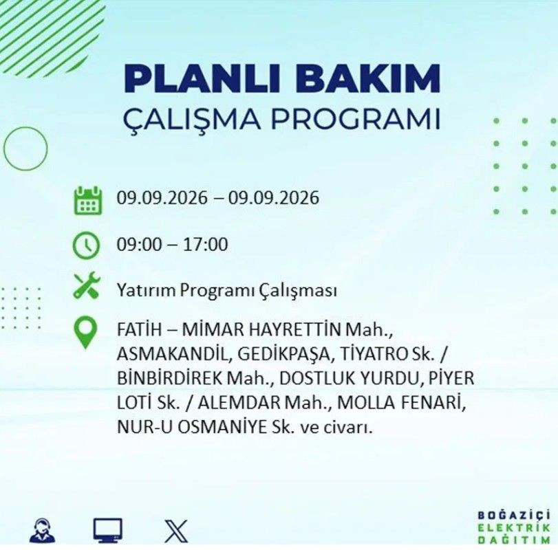 İstanbul'un 24 ilçesi bu gece yarısı kararacak. İşte elektriksiz kalacak mahalleler - Resim: 23