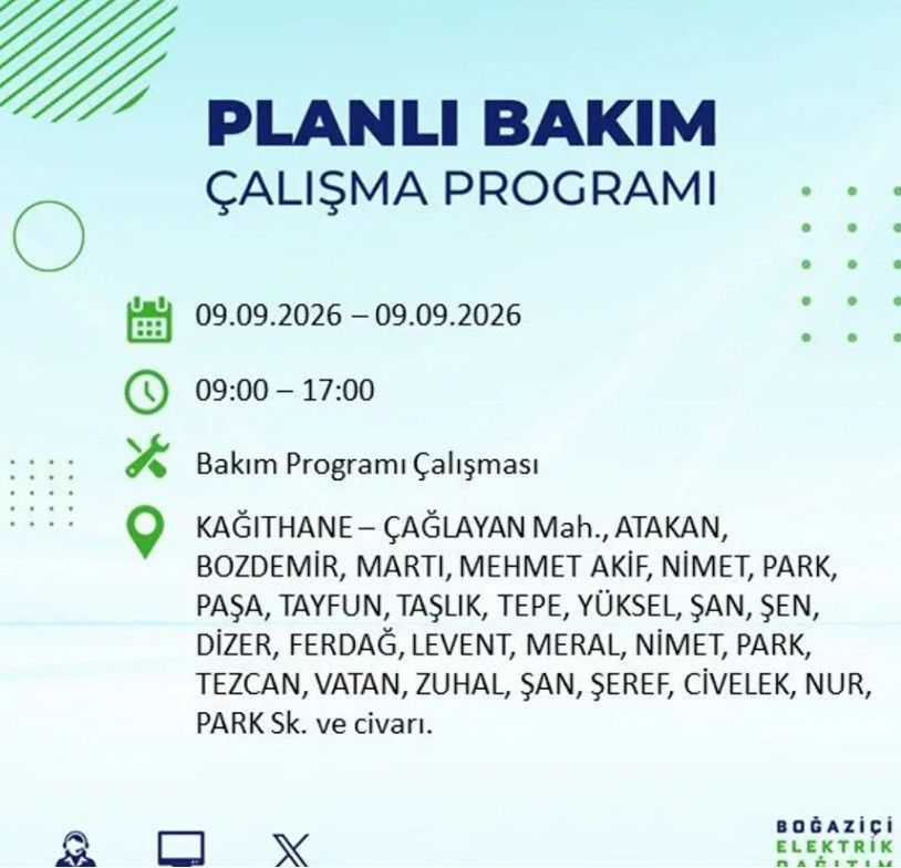İstanbul'un 24 ilçesi bu gece yarısı kararacak. İşte elektriksiz kalacak mahalleler - Resim: 16