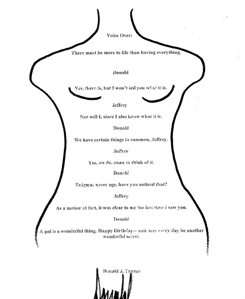 Trump'tan Epstein'a kadın bedeni üzerinde şiir - Resim : 1