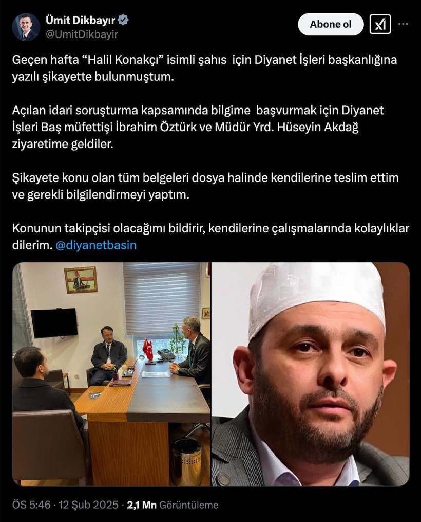 Erdoğan'ın danışmanı, Diyanet'le karşı karşıya: Kendinize gelin - Resim : 1