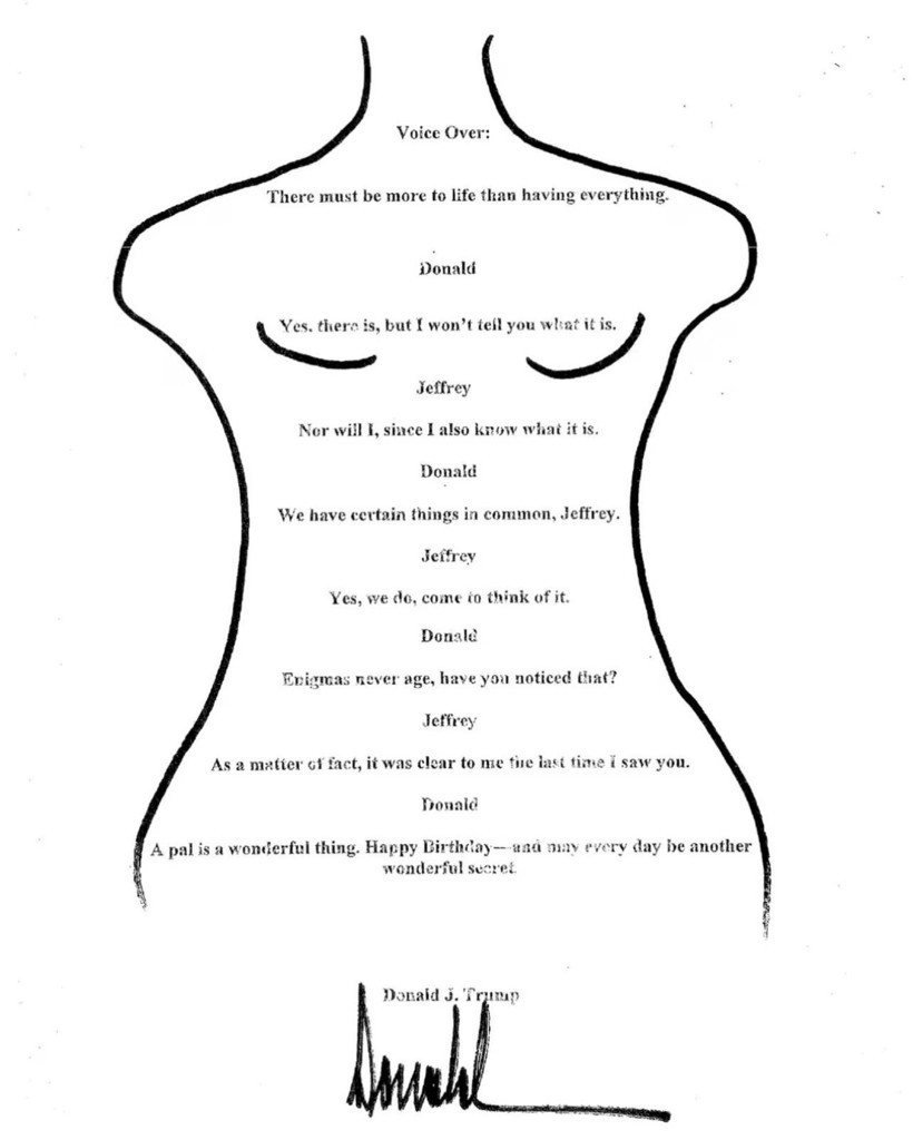 Trump’ın reddettiği Epstein mektubu açıklandı - Resim : 1