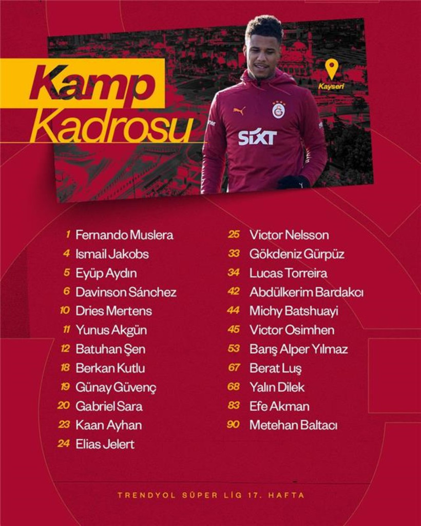 Galatasaray'da Kayserispor maçı öncesi Jakobs müjdesi - Resim : 1