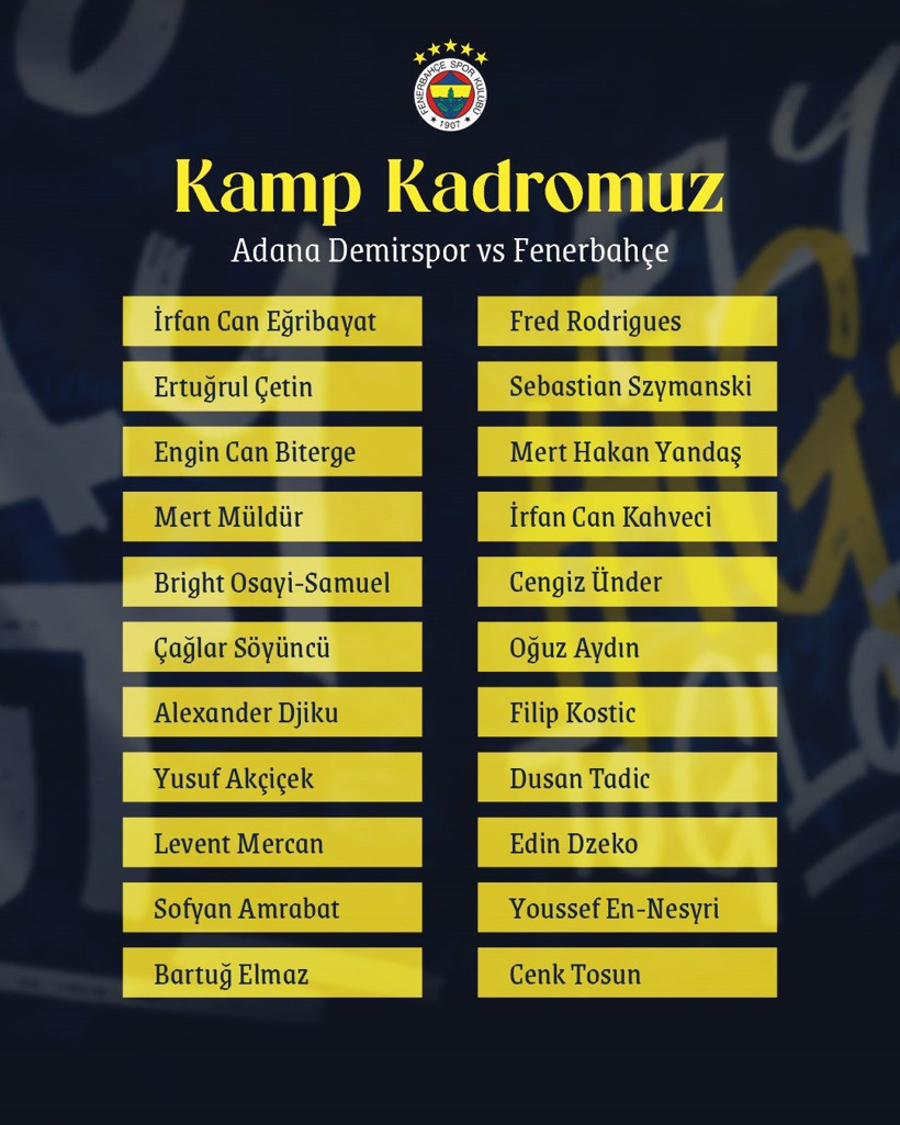 Fenerbahçe'nin Adana Demir kadrosunda 17'lik sürpriz isim - Resim : 1