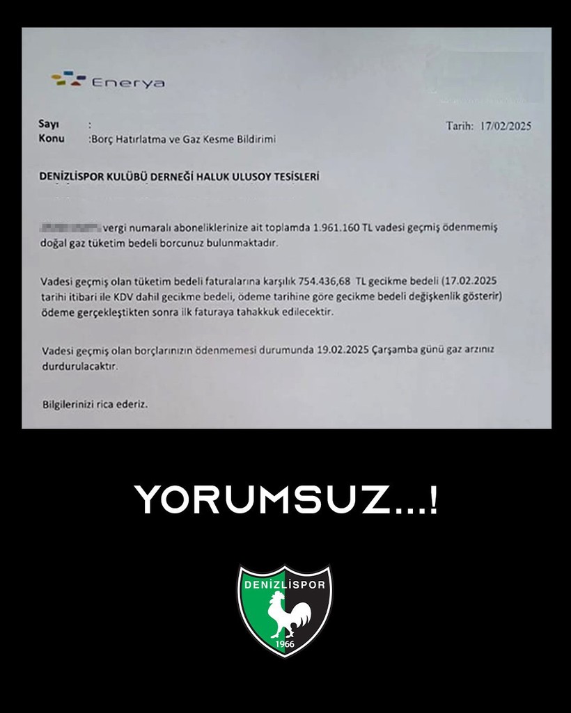 Eski Süper Lig ekibinin doğalgaz borcu dudak uçuklattı: Kesinti tehlikesi - Resim : 1