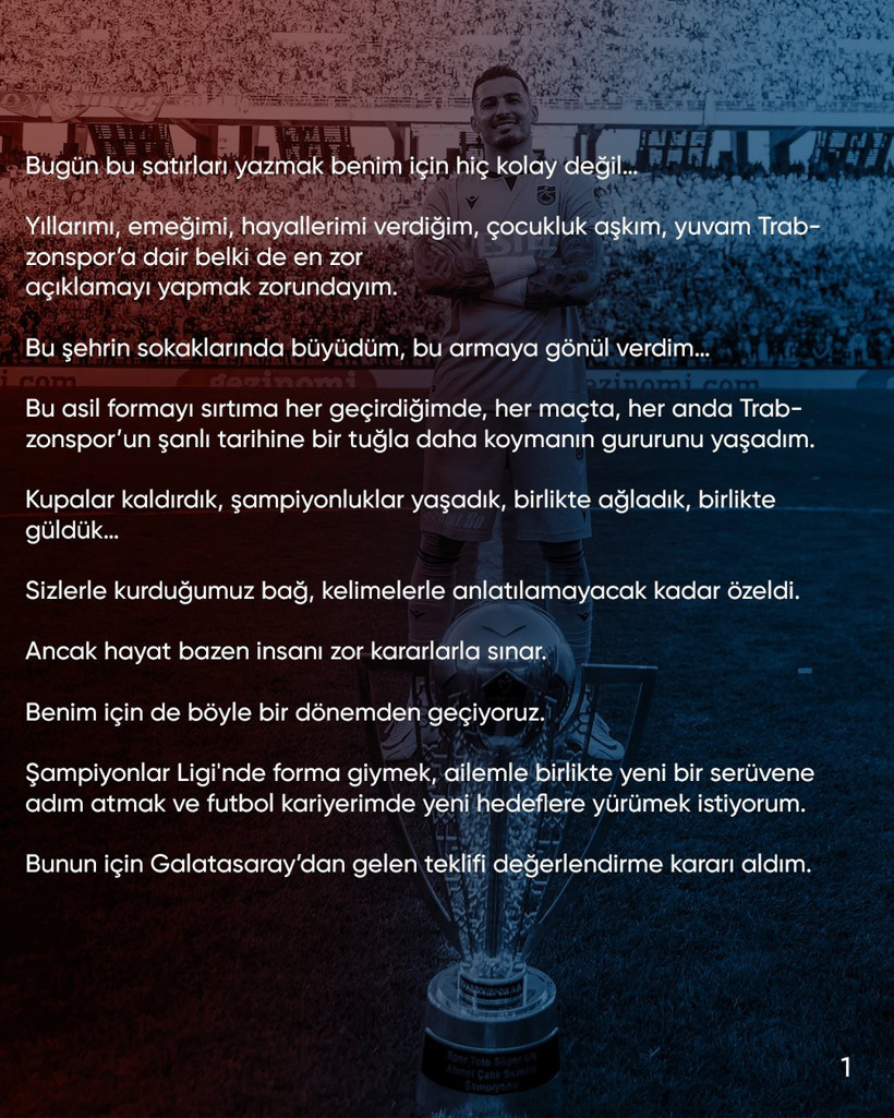 Uğurcan Çakır, Galatasaray'da: Türk futbol tarihinin en pahalı ikinci transferi - Resim : 1