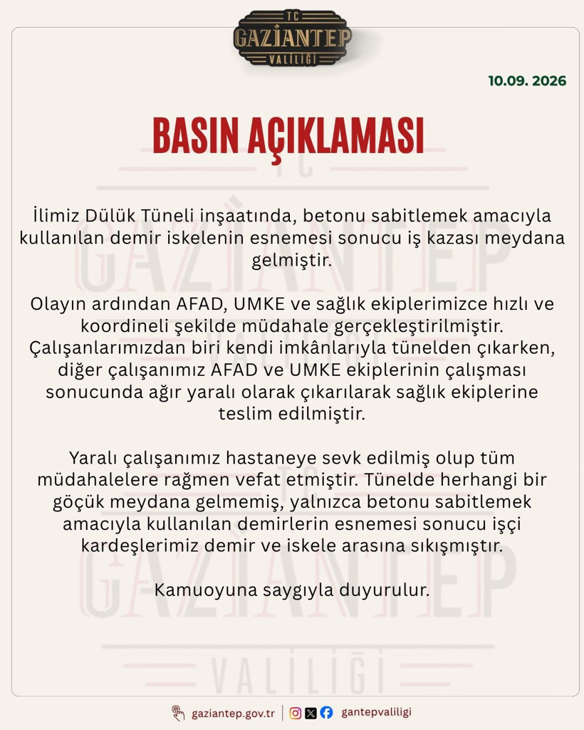 T&uuml;nel &ccedil;alışmasında 1 iş&ccedil;i hayatını kaybetti - Resim : 1