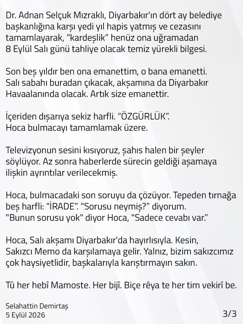 Selahattin Demirtaş salı günü tahliye olacak belediye başkanını açıkladı - Resim : 6