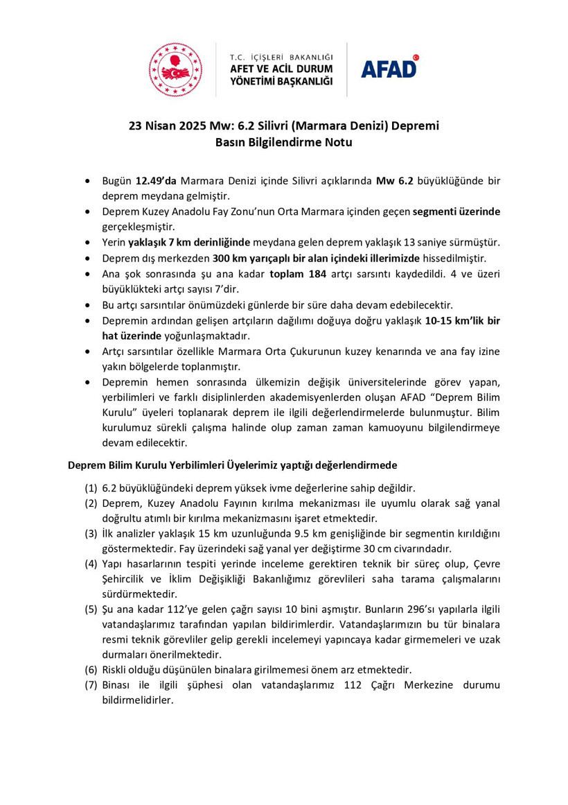 AFAD'dan deprem değerlendirmesi: Riskli binalara girmeyin - Resim : 1