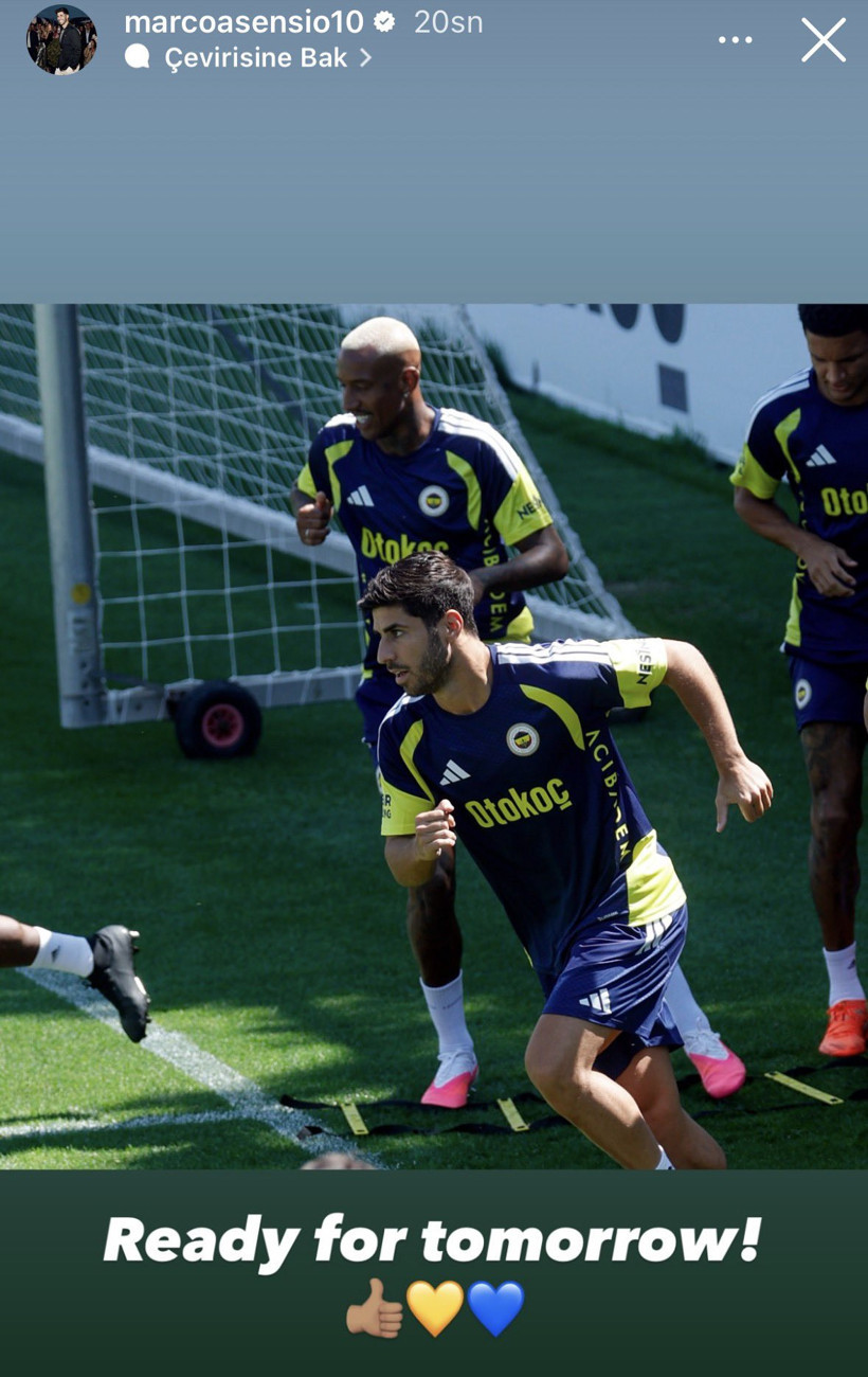 Asensio’dan İsmail Kartal’ın açıklaması sonrası dikkat çeken paylaşım: Yarına hazırım! - Resim : 1