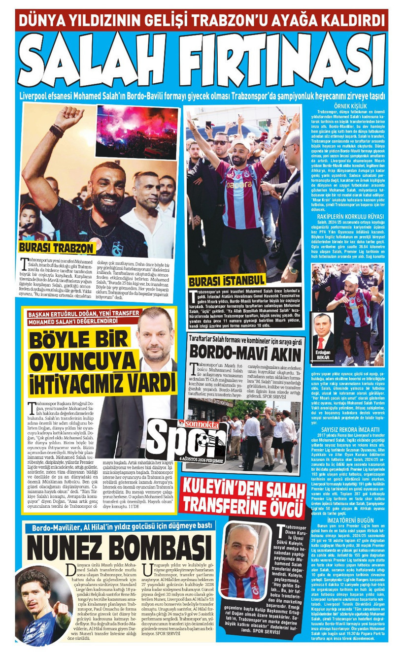 Trabzon yerel basınında Mohamed Salah çılgınlığı - Resim : 2