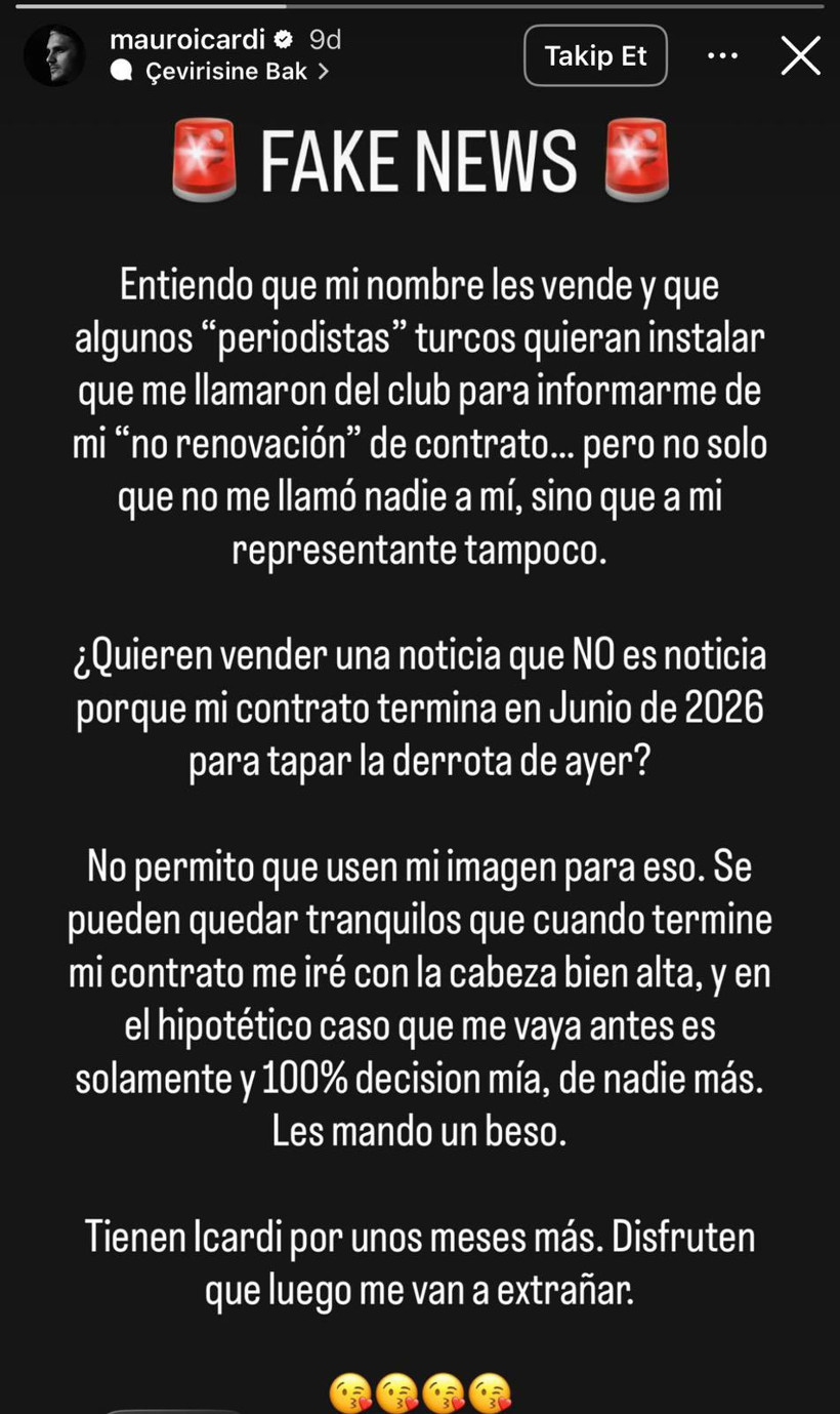 Mauro Icardi ayrılık ateşini yaktı: "Tadını çıkarın, beni özleyeceksiniz!" - Resim : 1