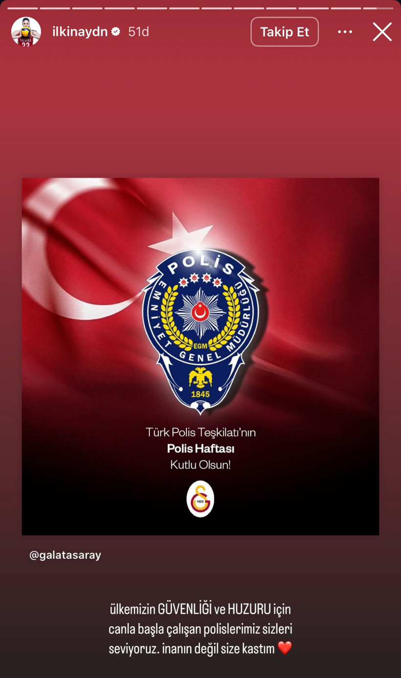 Polis pankartını tutmayarak protesto etmişti: İlkin Aydın'dan geri adım - Resim : 1