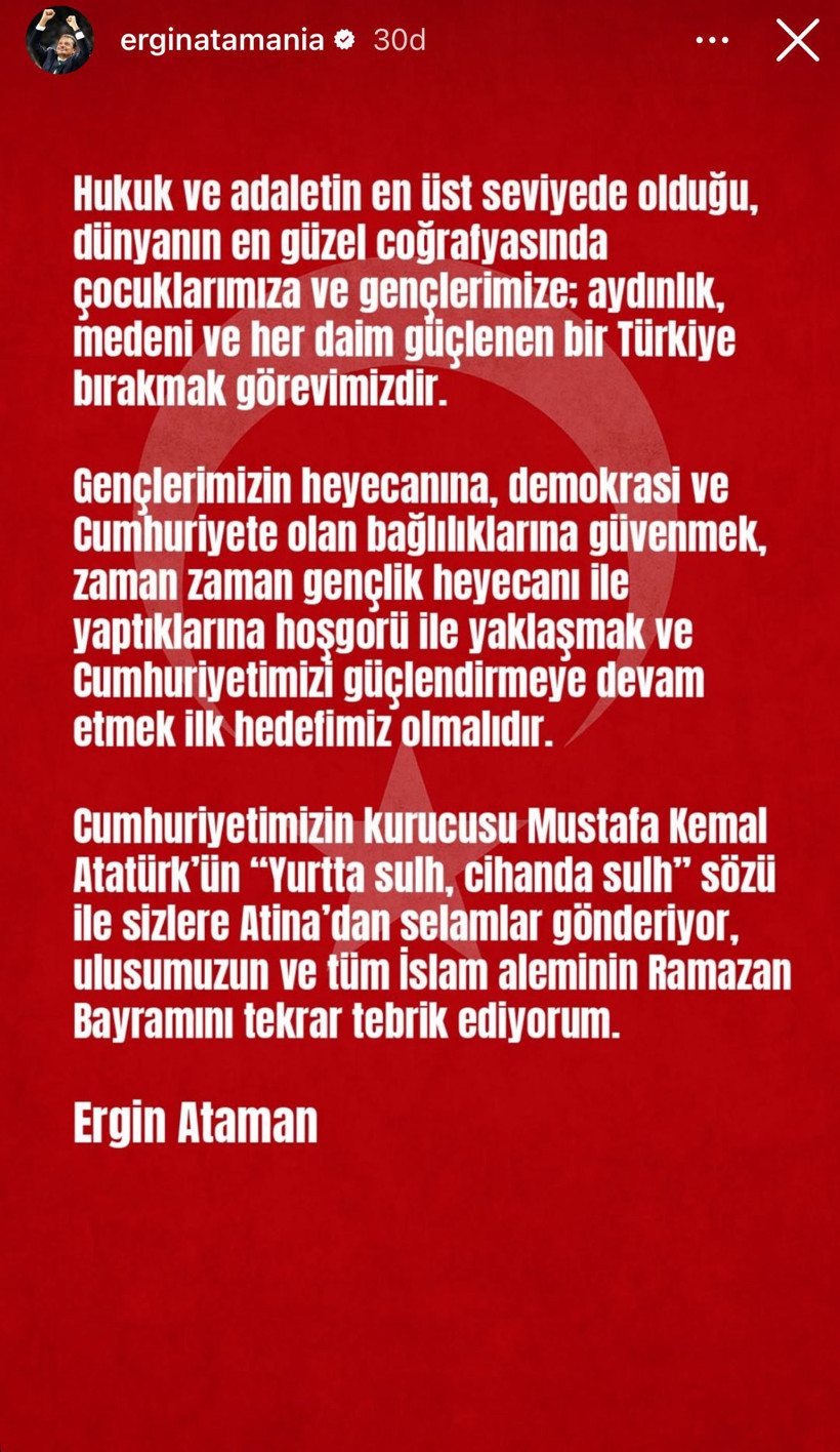 Ergin Ataman'dan İmamoğlu ve Erdoğan paylaşımı: 'En büyük dileğim' diyerek açıkladı - Resim : 2