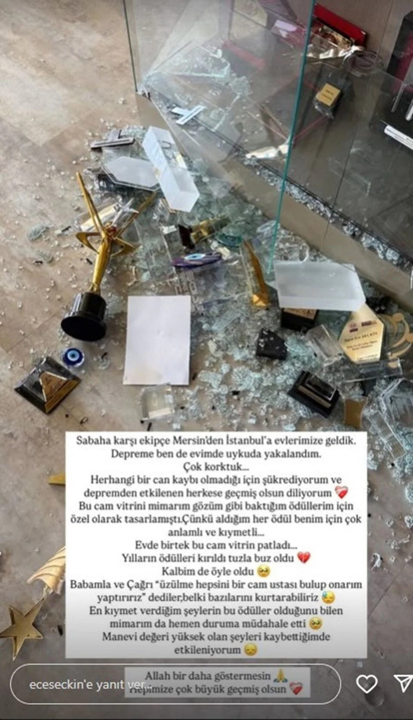 Ece Seçkin’in ödülleri deprem nedeniyle tuzla buz oldu - Resim : 1