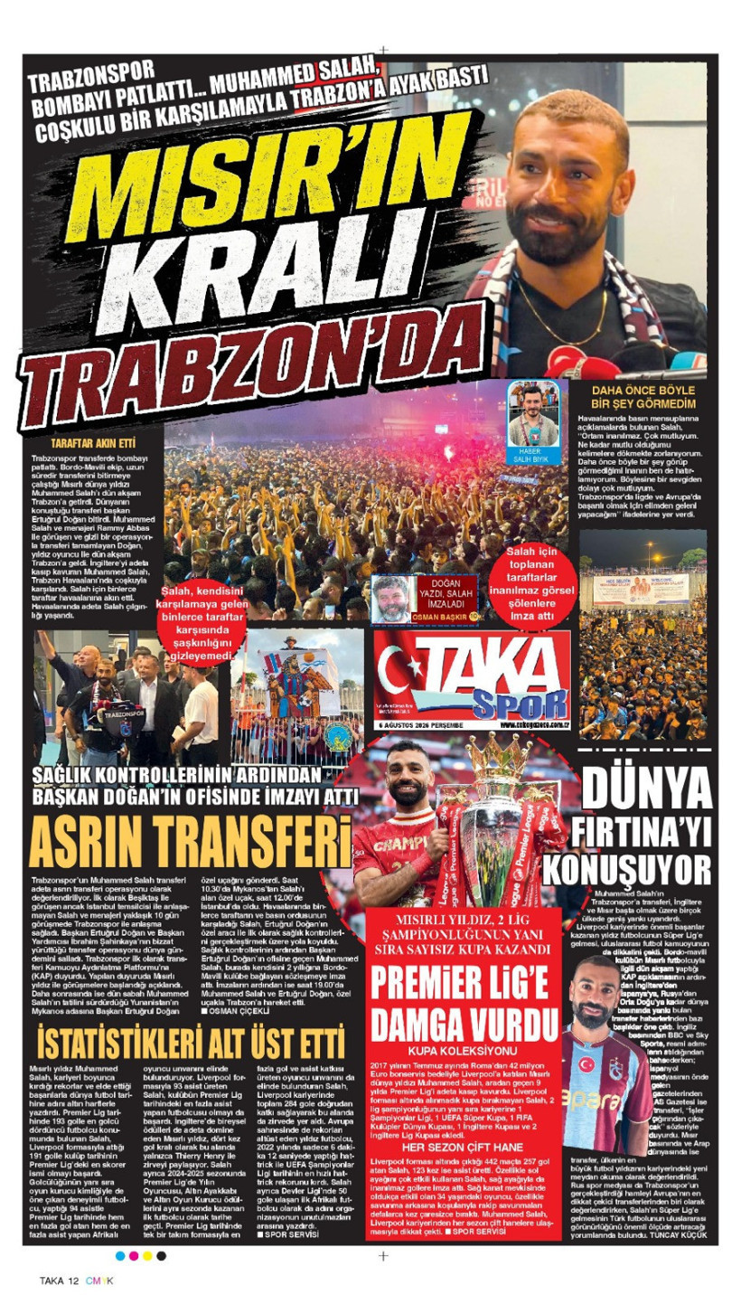 Trabzon yerel basınında Mohamed Salah çılgınlığı - Resim : 1