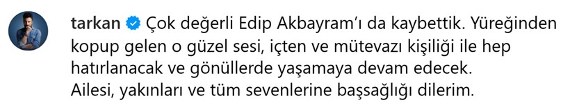 Edip Akbayram için başsağlığı mesajları - Resim: 13