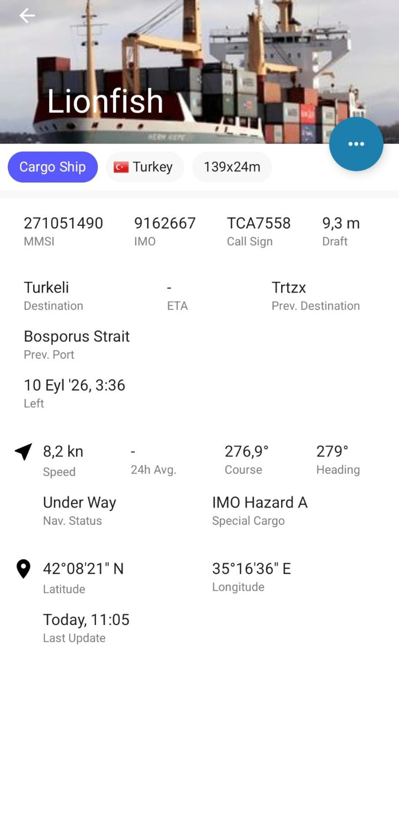 T&uuml;rk bayraklı gemiyi Sinop a&ccedil;ıklarında vurdular! Hem de kendi karasularımızda - Resim : 2