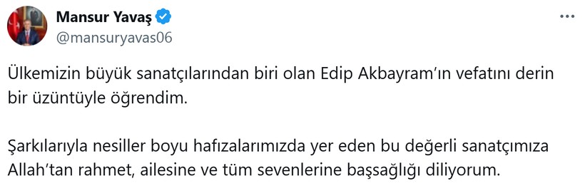 Edip Akbayram için başsağlığı mesajları - Resim: 4