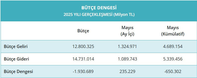 Bütçe mayısta fazla verdi - Resim : 1