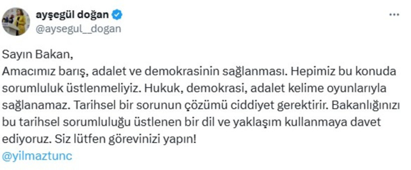 DEM'den Tunç'a yanıt: Kelime oyunlarıyla... - Resim : 1