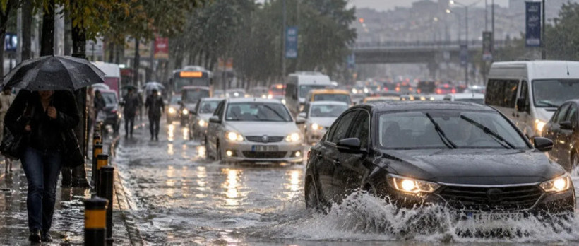 Sağanak İstanbul'a geri döndü. Saatler içinde başlayacak - Resim : 2