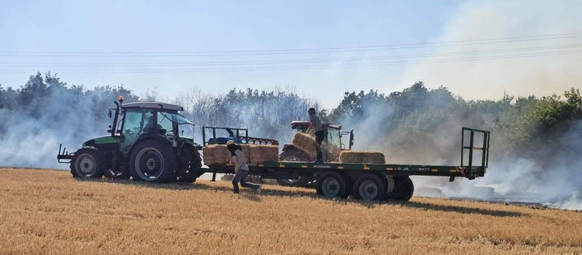 Edirne'de yangın kâbusu: Sınıra giden yol bir süre kapalı kaldı - Resim: 24