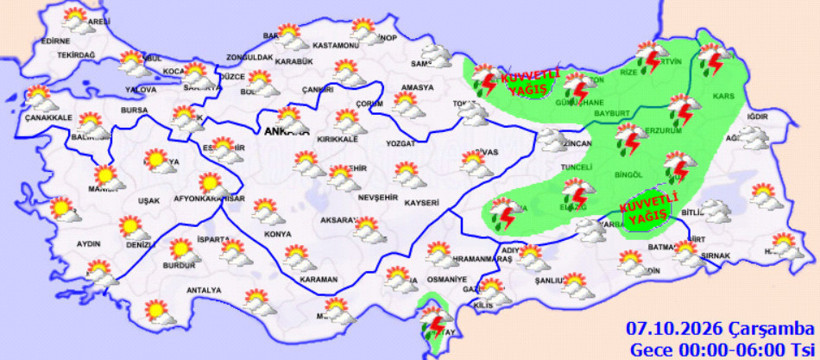 Meteoroloji tek tek a&ccedil;ıkladı. 46 ilde sağanak 19 ilde sarı alarm (6 Ekim 2026) - Resim : 5
