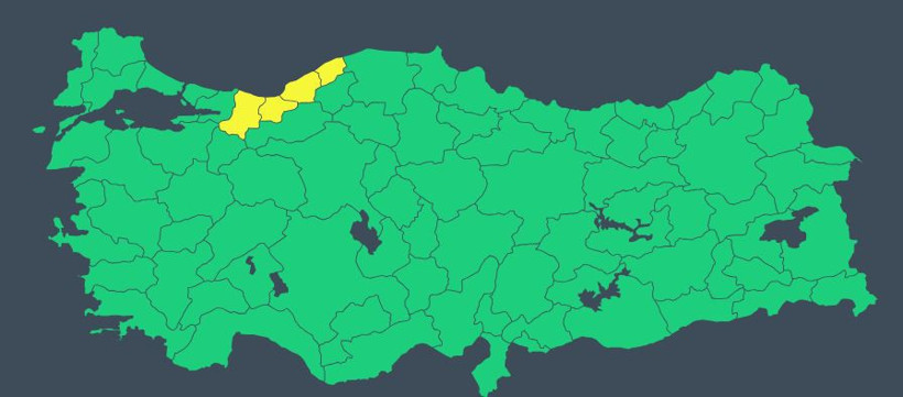 Sel, yıldırım, heyelan: 4 ile sarı kodlu uyarı (14 Eyl&uuml;l 2026) - Resim : 1