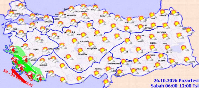 Meteoroloji'den sarı ve turuncu kodlu uyarı geldi. Ege’de gökyüzü kararıyor - Resim : 1