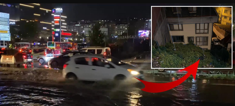 İstanbul'da afet gecesi. Yollar çöktü evleri su bastı - Resim : 3