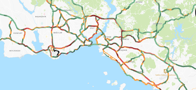 İstanbul’da trafik kilitlendi - Resim : 1